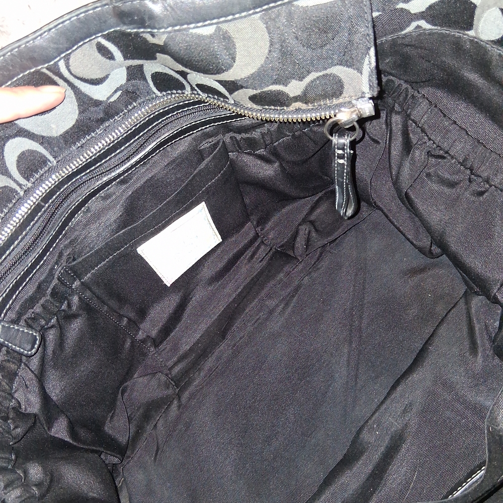 Coach Black and Gray 06' Baby Bag with Signature Monogram - Picture 12 of 16